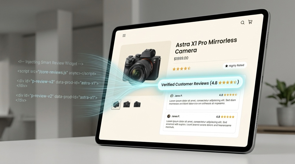 Widget embed inteligent