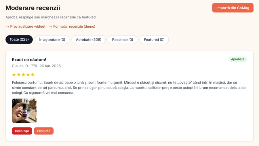 Moderare recenzii